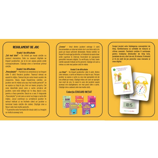 Carti de joc Montessori - Ceasul