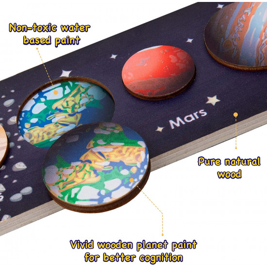 Puzzle lemn incastru Sistem solar