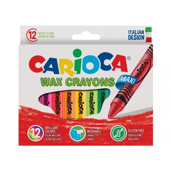 Creioane cerate Wax Crayons  Maxi Set 12culor/cutie
