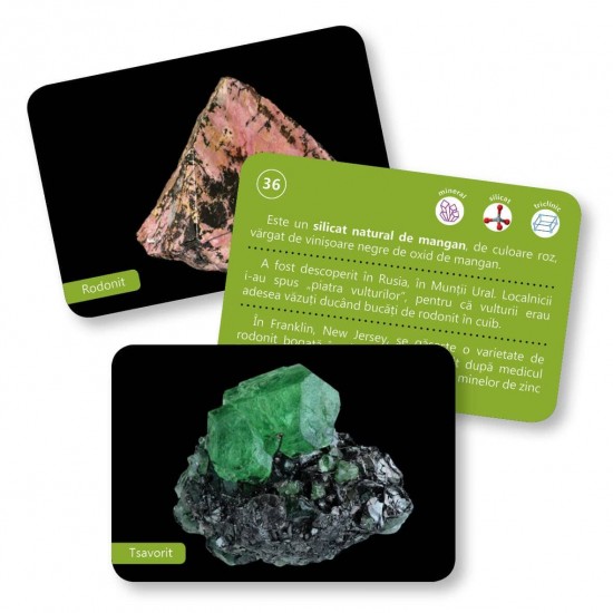 Roci si Minerale  Carti de joc Montessori pentru 6-12 ani.