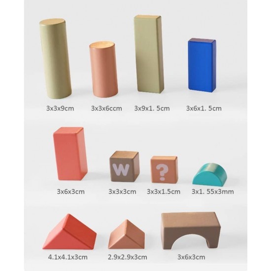 100 Cuburi constructie educative Makaron color