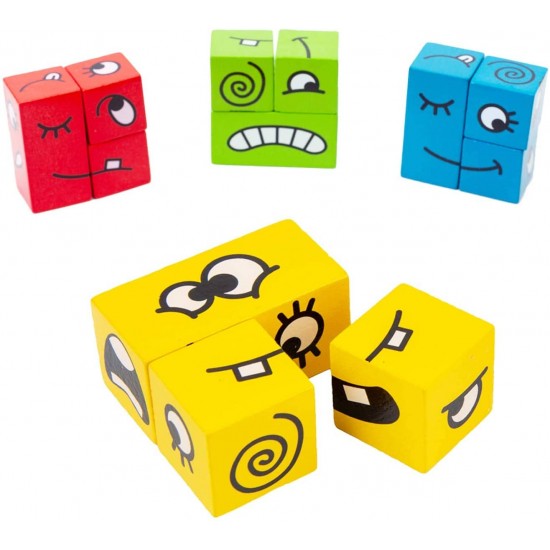 Puzzle Cuburi de Constructii Emotii