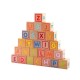 Cuburi educative Alfabet din lemn Goodcow