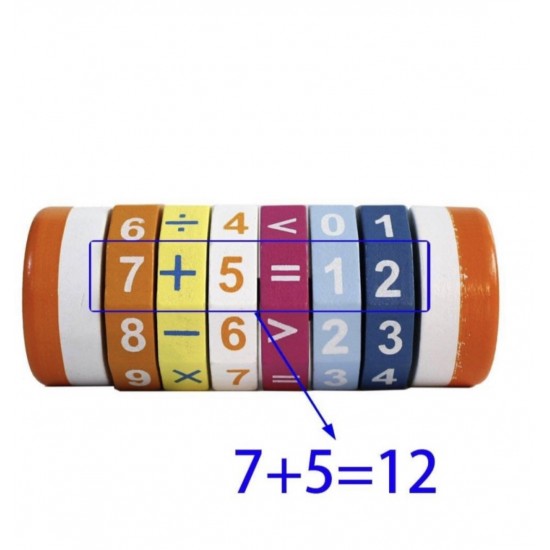 Calcule Matematice - Joc Rubic Cilindru din Lemn Onshine