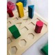 Joc sortator din lemn Montessori - Forme geometrice si marimi