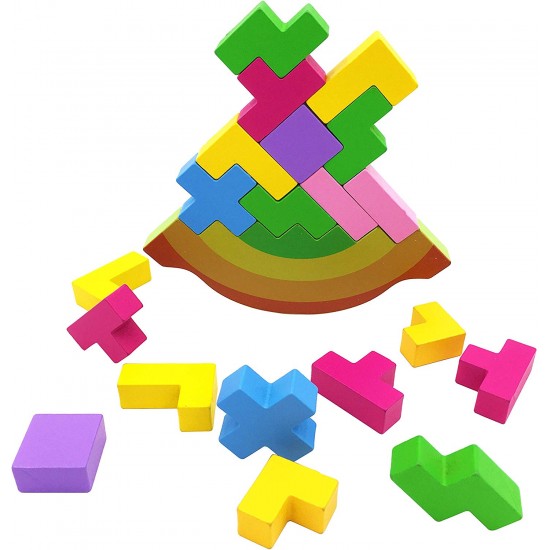 Balanta Tetris din lemn
