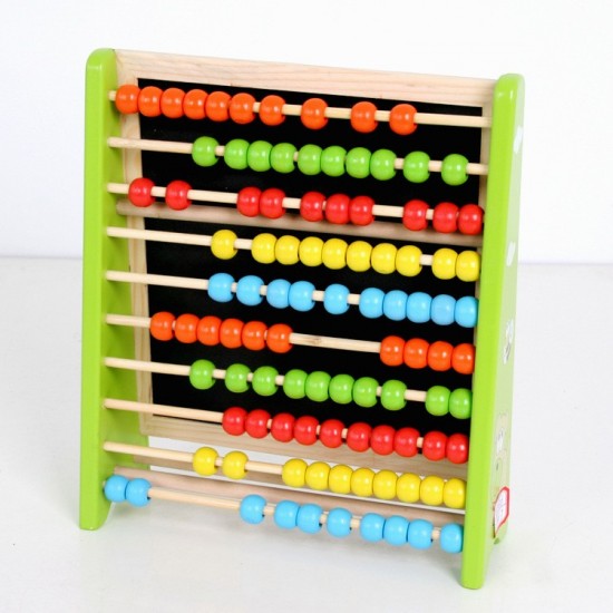 Tabla magnetica din lemn 3 in 1 cu cifre si abac