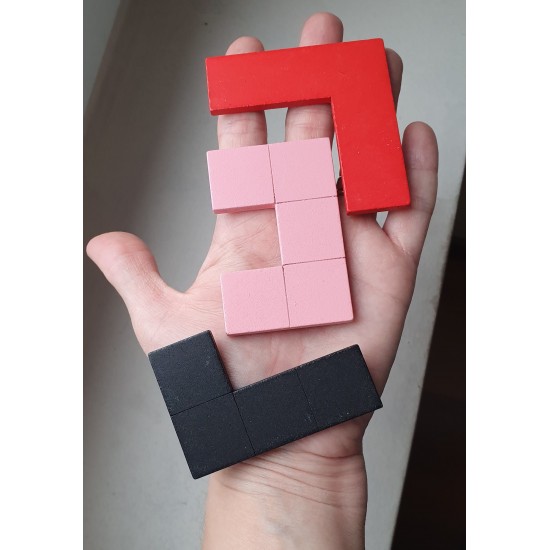 Joc Tetris din lemn 114 piese