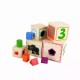 Turn Montessori din lemn 5 cuburi Cifre si Forme