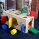 Cutie din lemn cu incuietori si forme geometrice Montessori