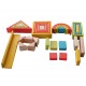 Joc educational din lemn Montessori - Blocuri Curcubeu (6 culori , 4 forme) 