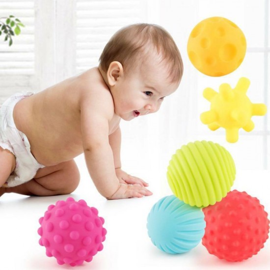 Set 6 mingi senzoriale pentru bebelusi