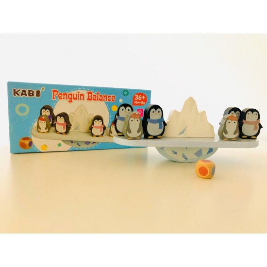Joc de echilibru, Balanta din lemn Pinguinii Kabi 