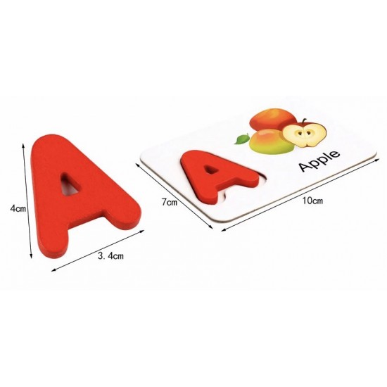 Alfabet cu  Litere 3D si cartonase cu fructe