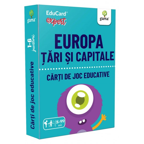 Carti de joc educative EduCard Expert Europa Tari si Capitale